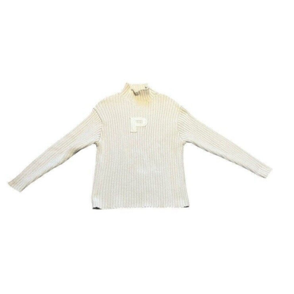 Polo Sport Ralph Lauren Vintage Varsity Letter Sweater Men's Size Medium Cotton